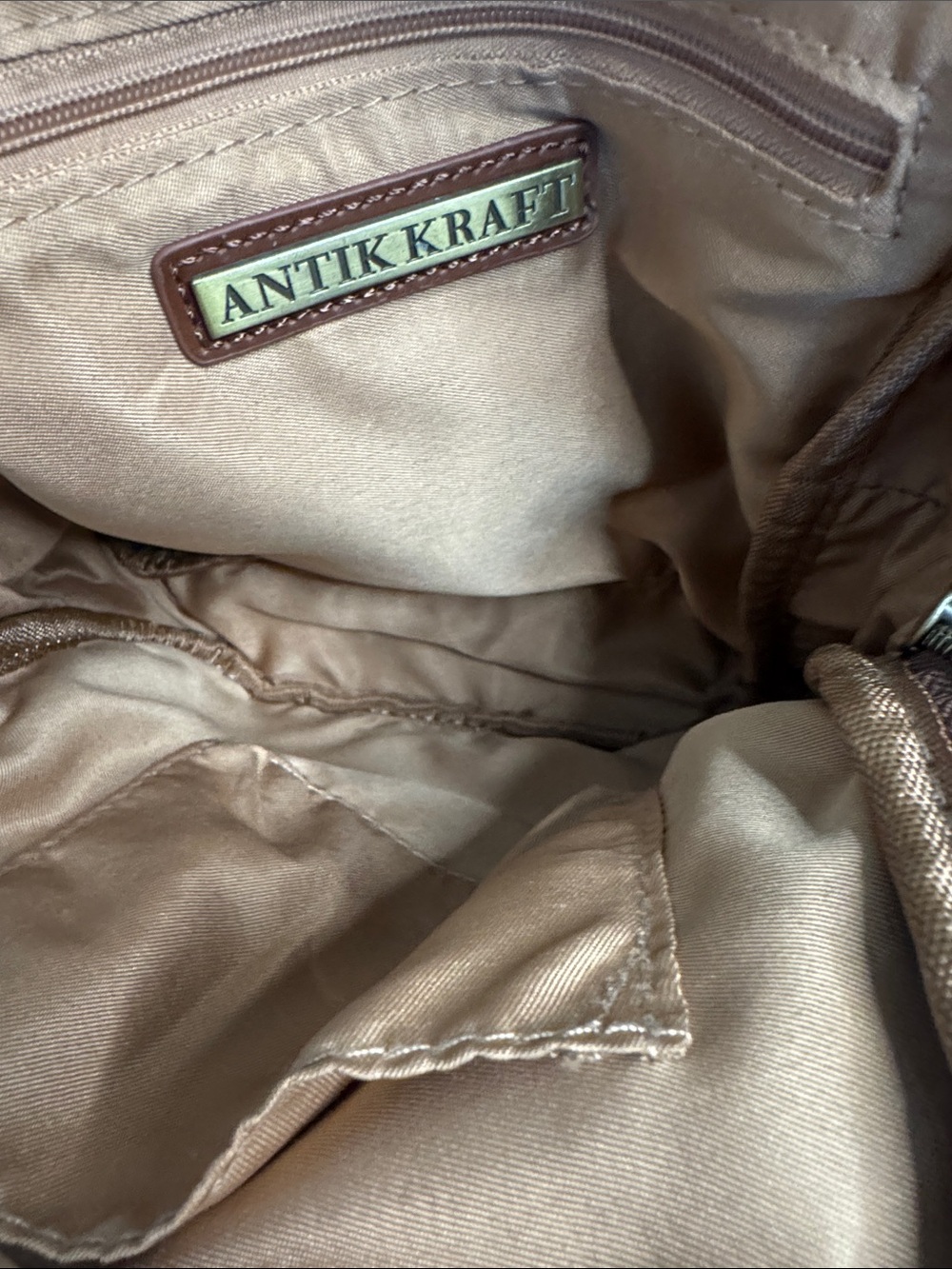 Antik Kraft Crossbody Sling-Samara Cotton Canvas in Tan/Camel Unisex - Picture 5 of 15